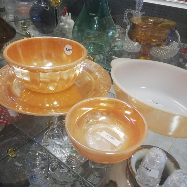 Vintage Fire King Peach Lustre oven ware